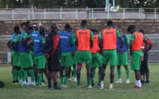 Harambee Stars in a training session with head coach Engin Firat.