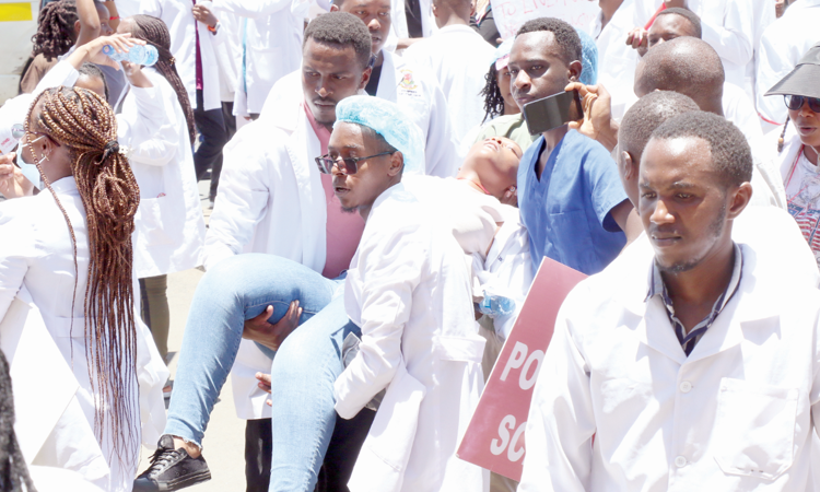 Nakuru medics hold peaceful procession as strike spreads