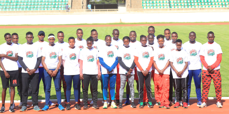 Kenya relay team at Nyayo Stadium. PHOTO/Athletics Kenya/X