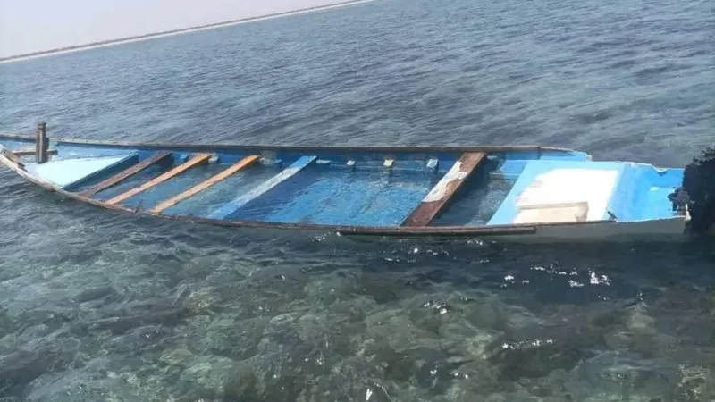 The boat was carrying 77 people when it capsized just off the coast of Djibouti. PHOTO/BBC