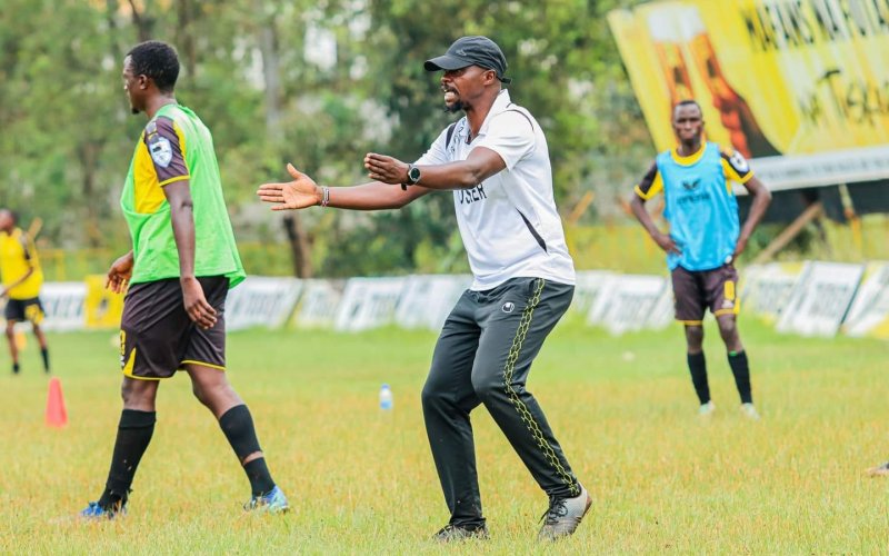 Charles Okere reacts in a past Tusker match. PHOTO/Charles Okere/Facebook