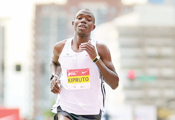 Marathoner Benson Kipruto on his way to winning this year’s Tokyo Marathon. PHOTO/ World Athletics