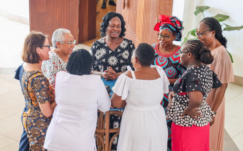 Former First Lady Margaret Kenyatta with other women leaders at the Leadership Program for County Social Transformation in Mombasa. PHOTO/(@4thPresidentKE)/X