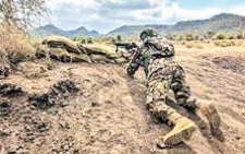 A KDF officer during training in Northern Kenya. PHOTO/Print