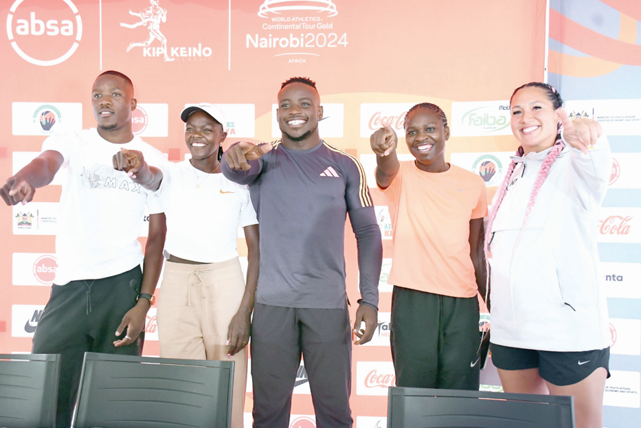 Stars Tebogo, Kassanavoid arrive in Nairobi in high spirits ahead of the KipKeino Classic