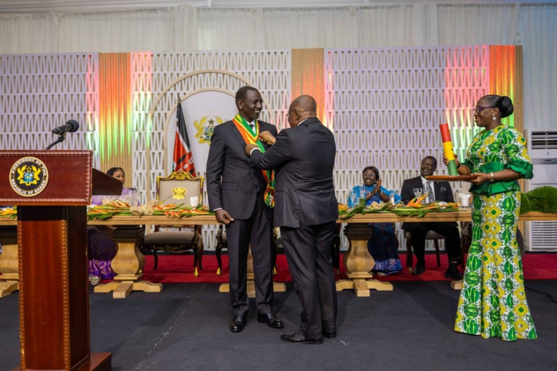 Ruto awarded Ghana’s highest honour