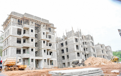 Affordable Housing units under construction. PHOTO/Print