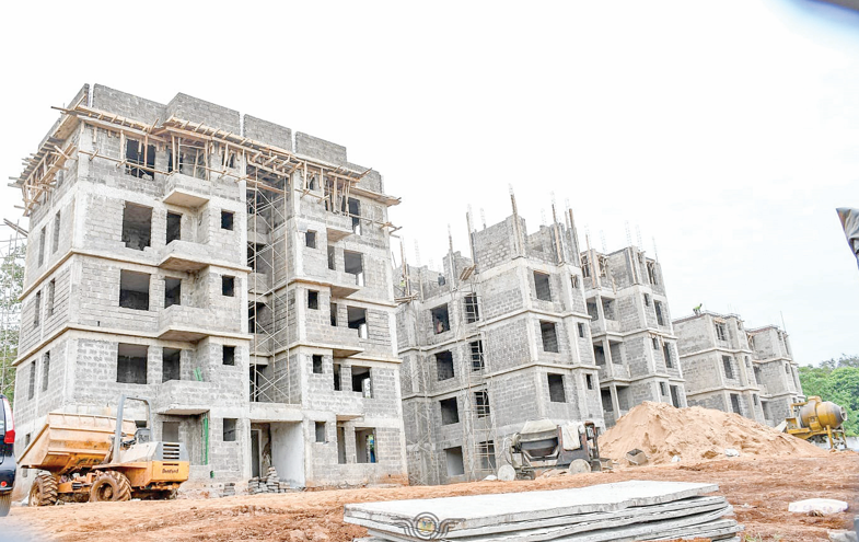 Affordable Housing units under construction. PHOTO/Print