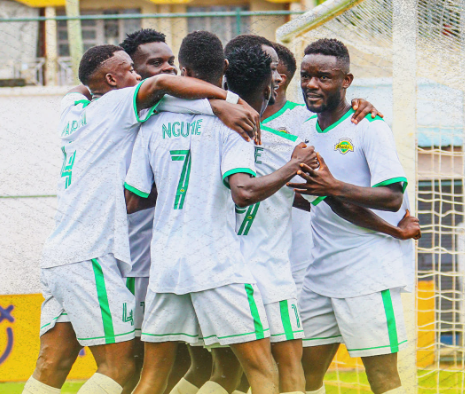 Kariobangi Sharks celebrate a goal against SS Assad at Dandora Stadium. PHOTO/Kariobangi Sharks/Facebook