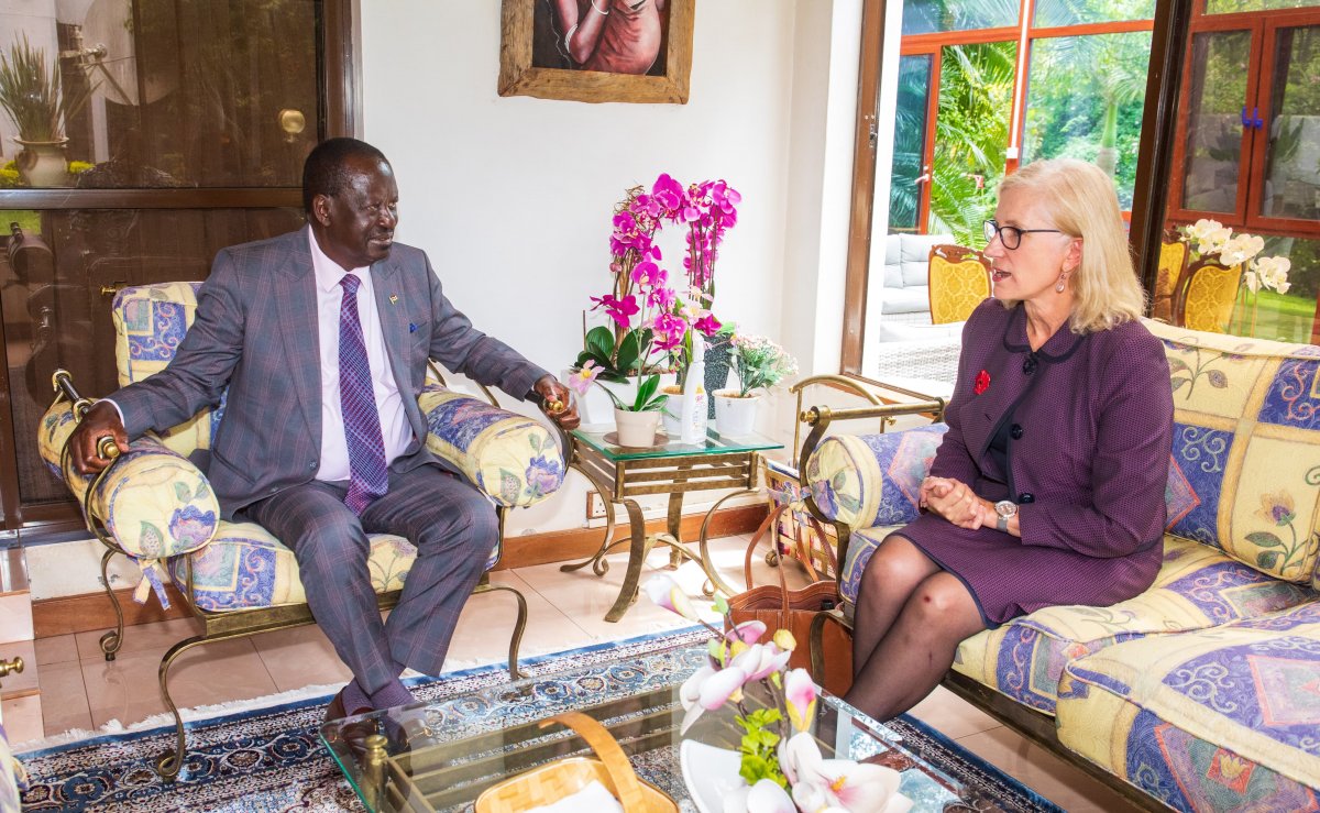 Raila meets European diplomats, sells his AUC candidacy