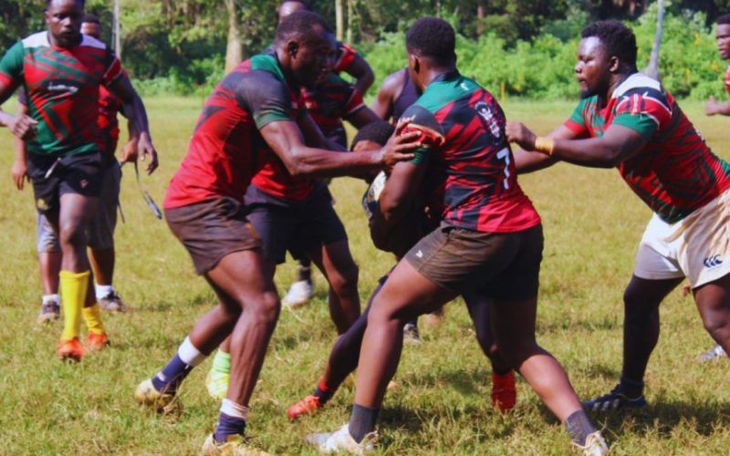 Kenya Simbas take part in a training session. PHOTO/@KenyaRugby/X