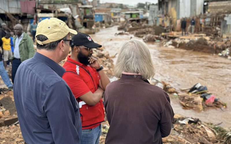 US Ambassador to Kenya, Meg Whitman accompanied by Kenya Red Cross Secretary General PHOTO/@KenyaRedCross/x