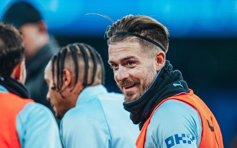 Jack Grealish training ahead of clash against Tottenham Hotspur. PHOTO/Manchester City