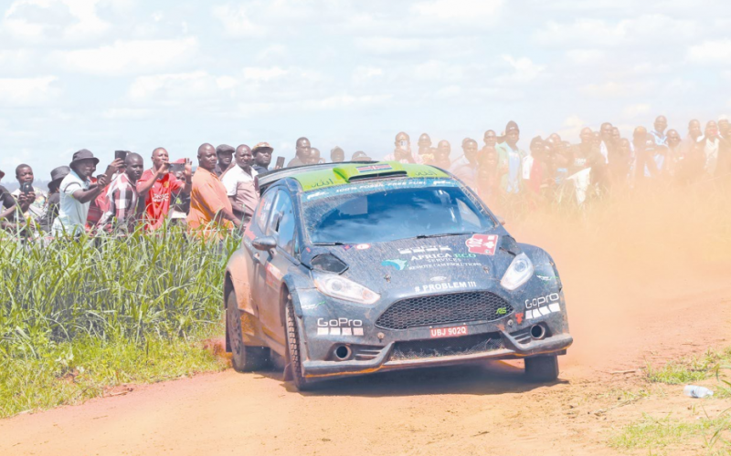 Hamza Anwar in action during the season-opening Africa Rally Championship event in Jinja. PHOTO/Print