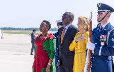 President William Ruto and his wife Rachel Ruto and US First Lady Jill Biden at Joint Base Andrews in Maryland on May 22, 2024. PHOTO/X (@StateHouseKenya)