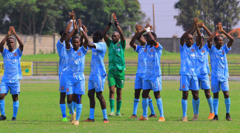 Shabana acknowledge their fans after FKF PL game.