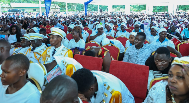 Mourners at Mama Femina Khayisio in Makunga, Mumias East Constituency, Kakamega County. PHOTO/@MusaliaMudavadi/X