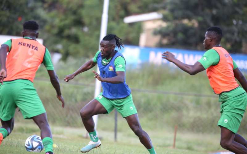 Harambee Stars in a training session.