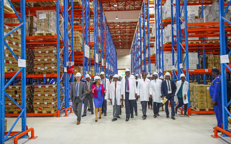 Government officials visiting KEMSA stores on  May 16, 2024. PHOTO/@Kemsa_Kenya/ X.