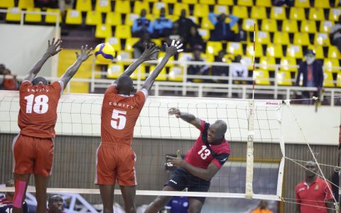 Men's KVF National League Playoffs between Equity and GSU. PHOTO/Kenya Volleyball Federation/Facebook