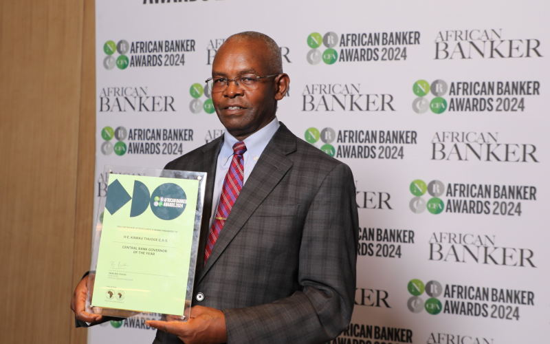 Kamau Thugge was awarded at the African Banker Awards event in Nairobi.