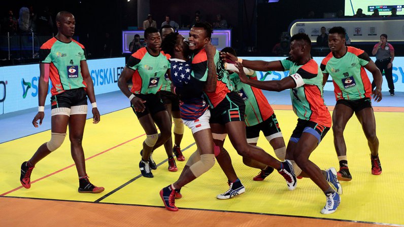 Kenya's kabaddi men's team in action. /PHOTO/ Kenya Kabaddi Union/X