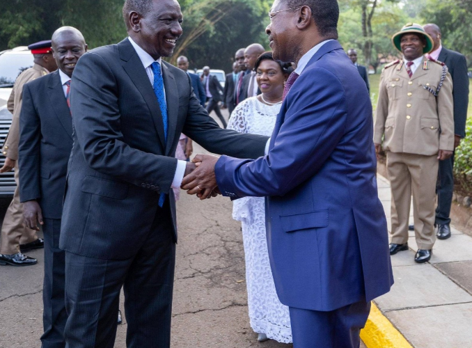 President William Ruto, and National Assembly Speaker Moses Wetangula at the National Prayer breakfast. PHOTO/PCS