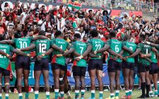 Kenya 7s acknowledge fans during the Challenger Series in Munich. PHOTO/@OlympicsKe/X