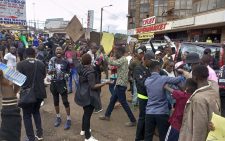 Youth in Embu for anti-Finance Bill 2024. demos PHOTO/Brian Malila