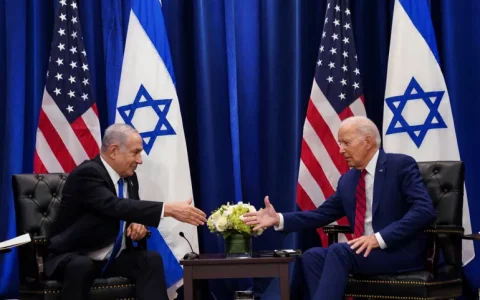 US President Joe Biden holds a bilateral meeting with Israeli Prime Minister Benjamin Netanyahu in New York City, September 20, 2023 PHOTO/Kevin Lamarque/Reuters