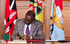 President William Ruto signing Appropriation Bill. PHOTO/@WilliamsRuto/X