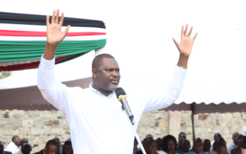 Mbeere North MP Geoffrey Ruku addressing a past event. PHOTO/@gk_ruku/X