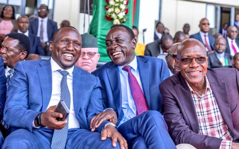 Kakamega Senator Boni Khalwale and his Kericho counterpart Aaron Cheruiyot. PHOTO/@DrBKhalwale/X