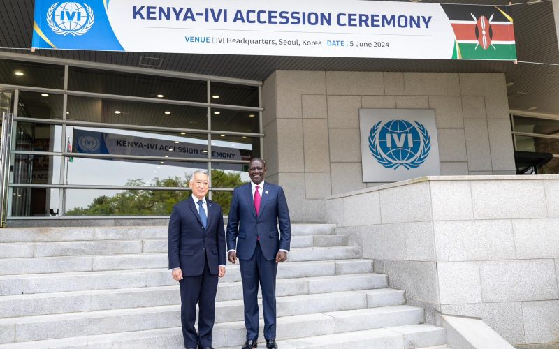 President Ruto during Kenya -IVI accession ceremony in Seoul. PHOTO/@WilliamsRuto/X