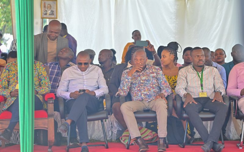 National Assembly Majority Leader and Kikuyu Member of Parliament (MP) Kimani Ichung'wah at Kugisingisi SDA grounds in Kuria West on Saturday, June 15, 2024. PHOTO/@KIMANIICHUNGWAH/X