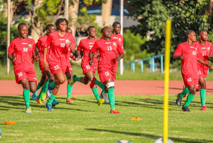 Junior Starlets in training ahead of FIFA U17 World Cup women's qualifier against DR Congo. PHOTO/FKF