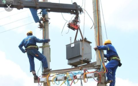 Kenya Power technicians at work.