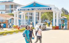 Kenyatta University students during a past reporting day. PHOTO/Print