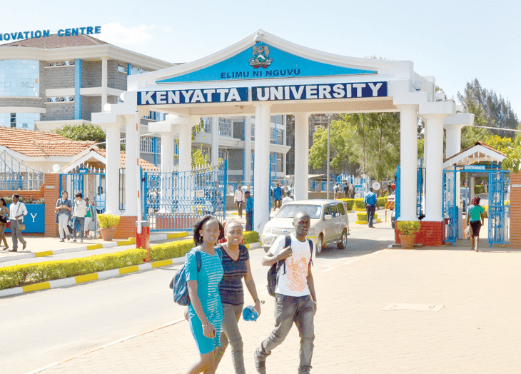 Kenyatta University students during a past reporting day. PHOTO/Print