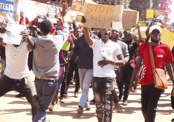 Anti-Finance Bill protests in Kisii County. PHOTO/Print