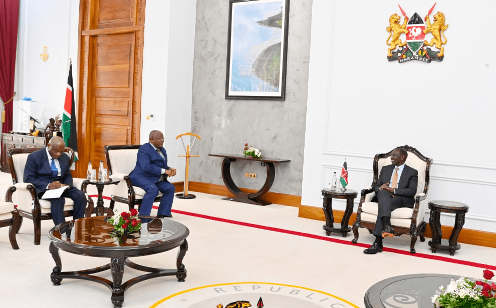 Ruto bids farewell to Congo Brazzaville Ambassador to Kenya Jean Pierre Ossey