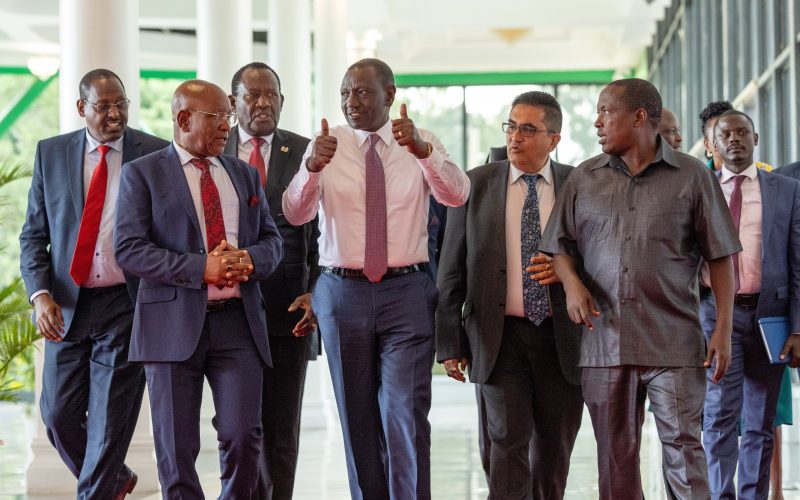 President William Ruto with Meru MPs at State House. PHOTO/@WilliamsRuto/X