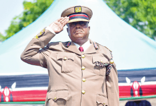 The new Kisumu County Commissioner Benson Leparmorijo during Madaraka day celebrations at Kisumu’s Jaramogi Oginga Odinga stadium.