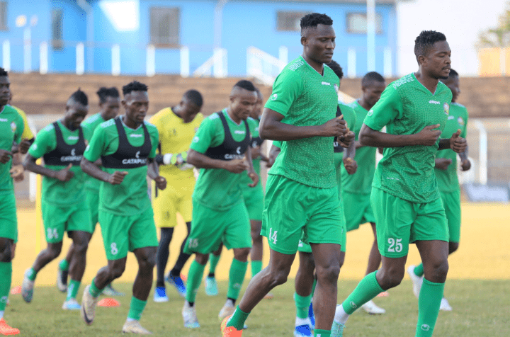 Harambee Stars training at Bingu National Stadium in Lilongwe, Malawi. Kenya will face Cameroon in the AFCON 2025 Qualifiers. PHOTO/@Harambee__Stars/X