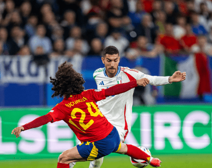 Spain vs Italy in Euro 2024 action. PHOTO/@EURO2024/X