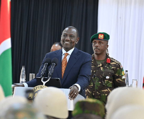 President William Ruto in a past public function.