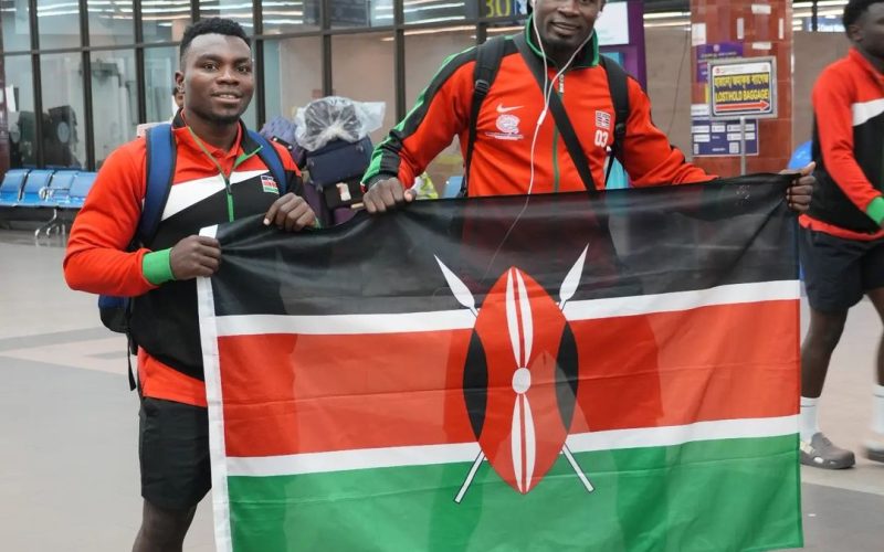 Members of the Kabaddi team leaving Kenya for Bangladesh. PHOTO/Kenya Kabaddi Union/ Facebook