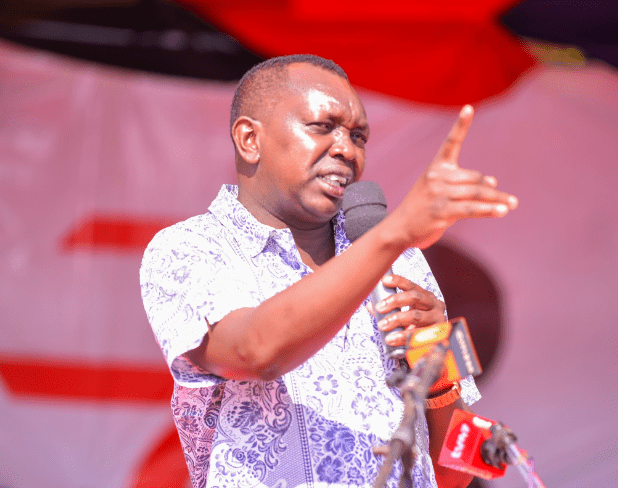 A priest cut short Kapseret MP Oscar Sudi' s speech after it turned political in Kesses constituency on Friday, June 21, 2024. PHOTO/@HonOscarSudi/X