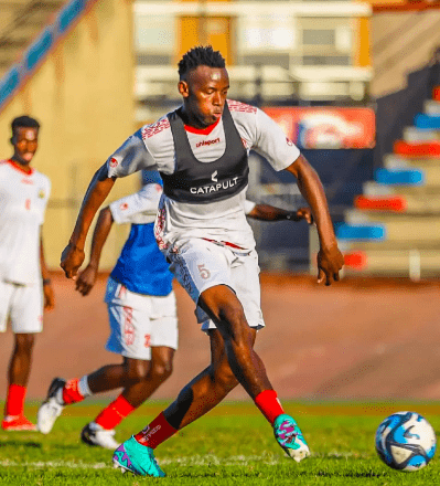 Harambee Stars defender Alphonce Omija during a training session with the national team. PHOTO/ https://web.facebook.com/alphonce.omija5