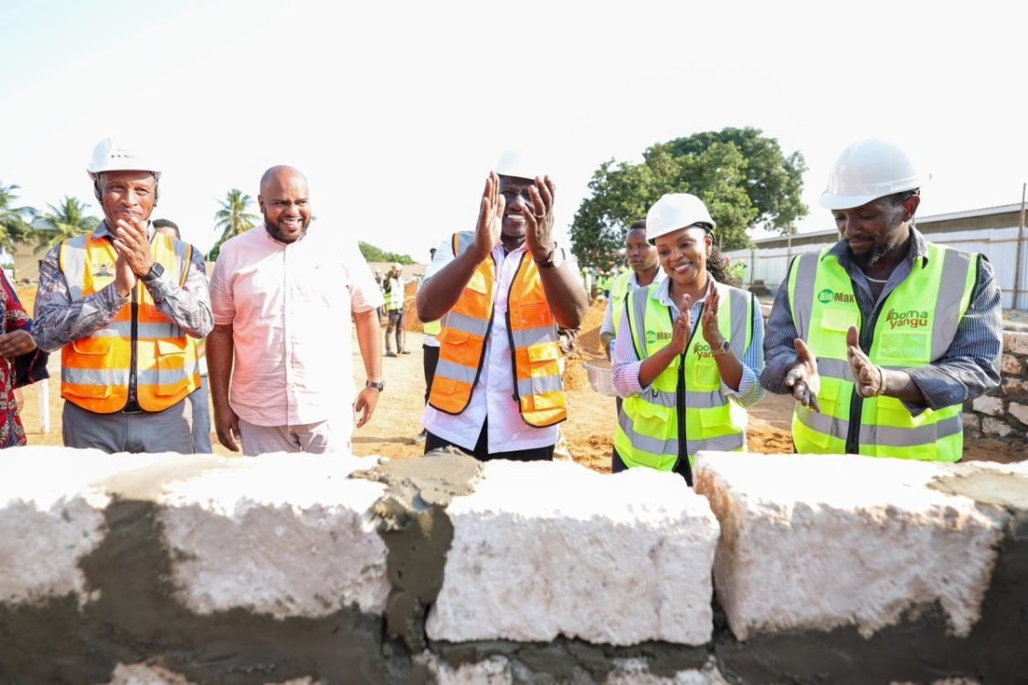 President William Ruto at a construction site in Msambweni. PHOTO/@WilliamsRuto/X